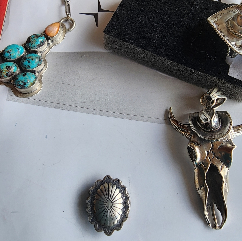 Native Made Sterling Silver Button Covers - image 6